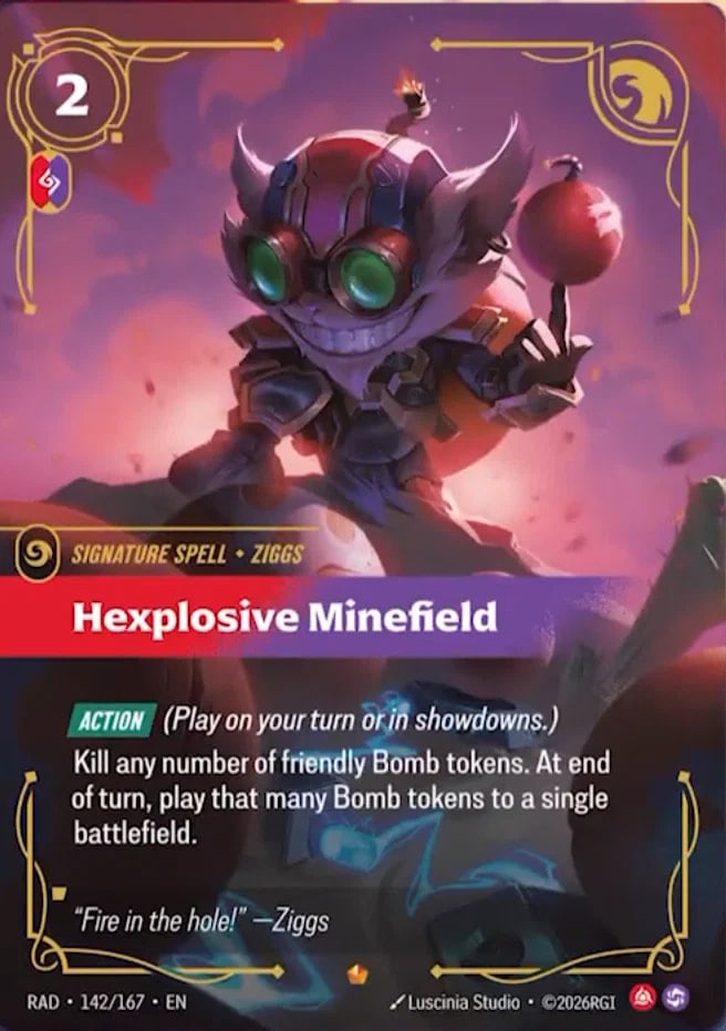 Hexplosive Minefield — Riftbound Epic card RAD 142