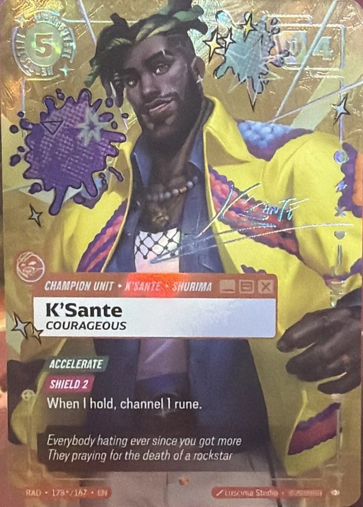 K'Sante, Courageous — Riftbound signature card RAD 178