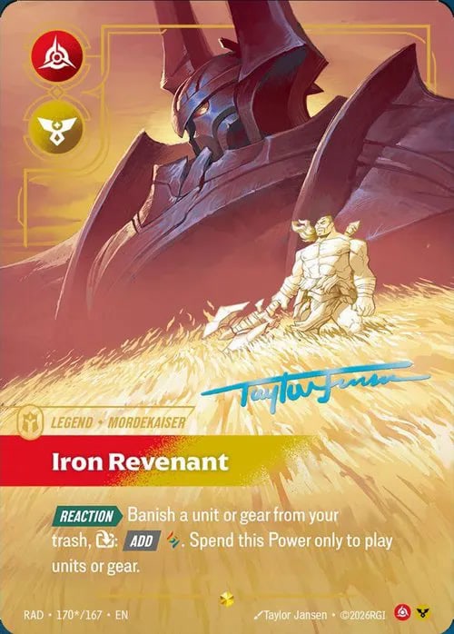 Mordekaiser, Iron Revenant — Riftbound signature card RAD 170