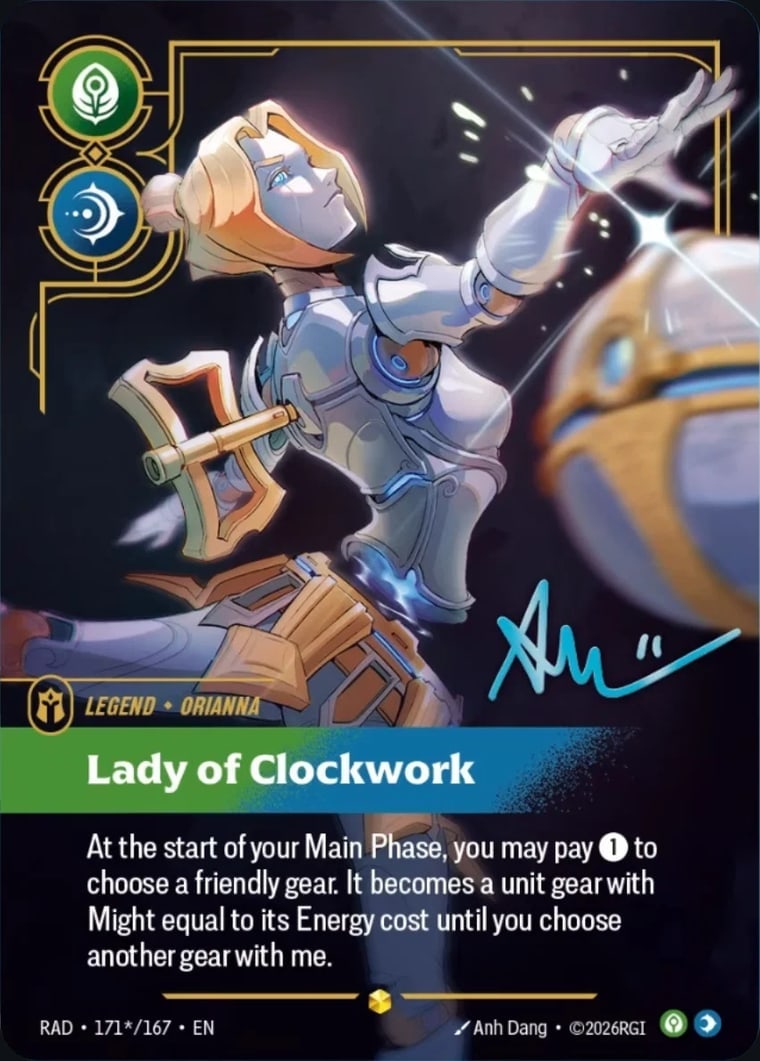 Orianna, Lady of Clockwork — Riftbound signature card RAD 171