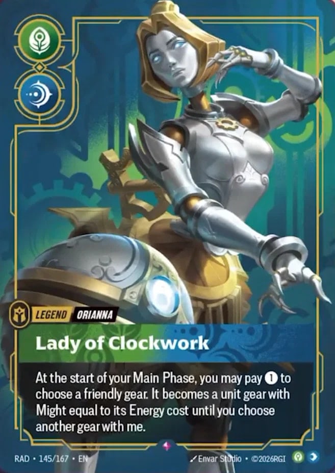 Orianna, Lady of Clockwork — Riftbound card RAD 145