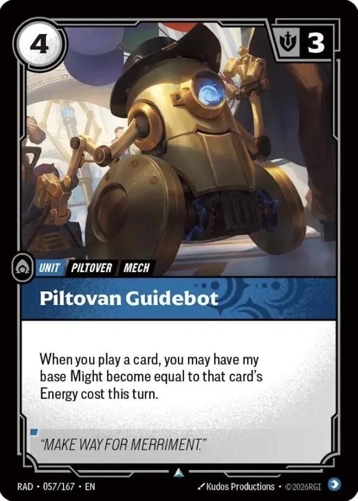 Piltovan Guidebot — Riftbound card RAD 057