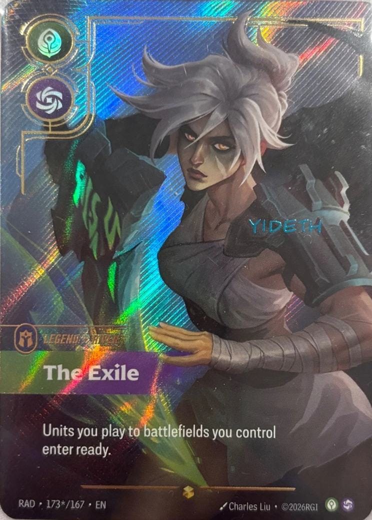 Riven, The Exile — Riftbound signature card RAD 173