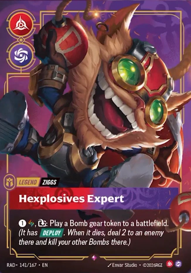 Ziggs, Hexplosives Expert — Riftbound card RAD 141