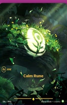 Calm Rune — Riftbound Showcase card UNL R02a