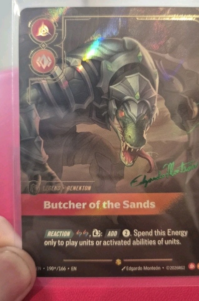 Renekton, Butcher of the Sands — Riftbound signature card VEN 190