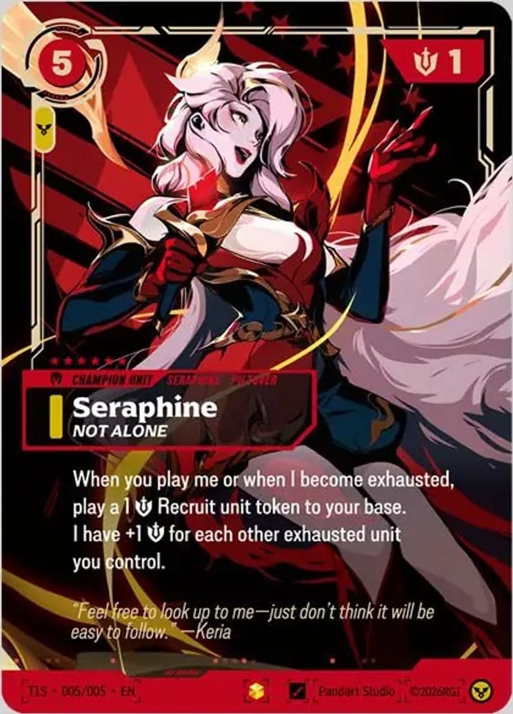 Seraphine, Not Alone — Riftbound promo card T1S 005